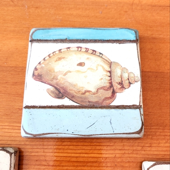 Boho Beach shell coasters - Picture 3 of 7